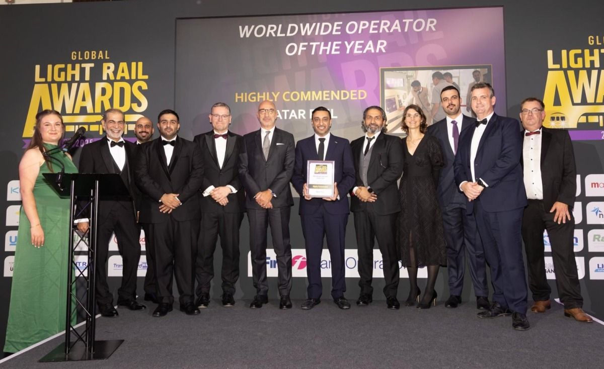 الرّيل تفوز بجائزة الإشادة المتميزة من "Global Light Rail Awards"