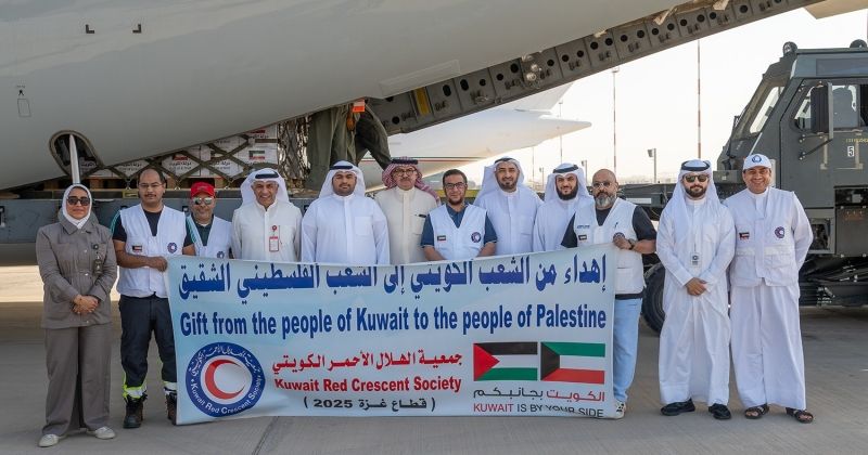 الجسر الجوي الكويتي لإغاثة غزة يتواصل