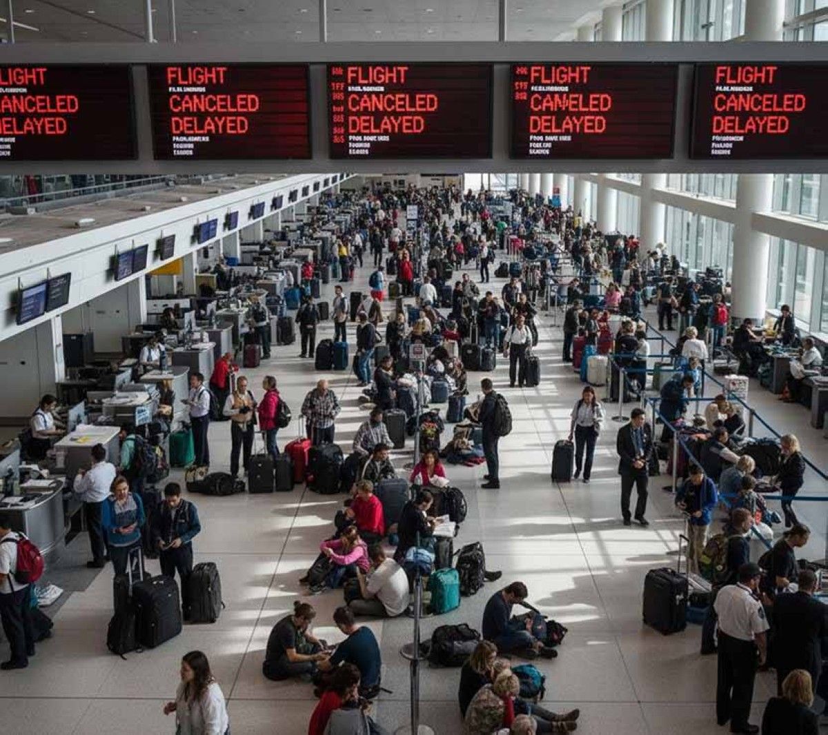 تأخر 9000 رحلة جوية بسبب الإغلاق الحكومي بأمريكا