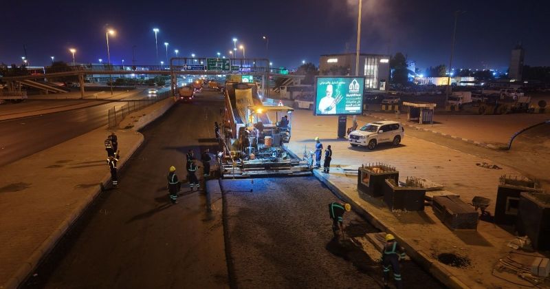 «الأشغال»: أعمال صيانة جذرية على طريق الدائري الرابع مقابل الشويخ