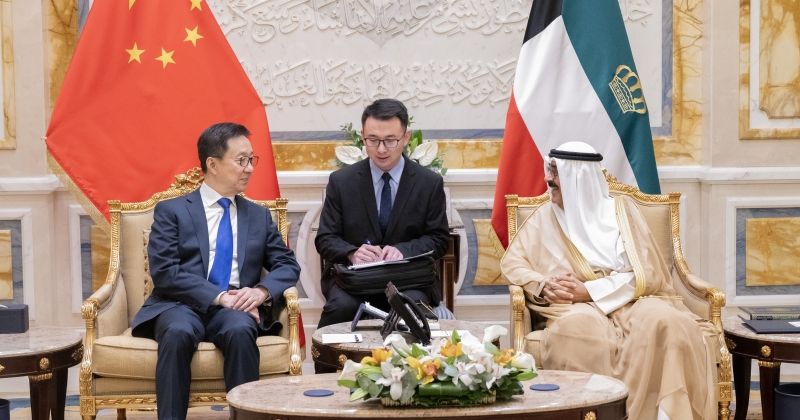 سمو أمير البلاد يستقبل نائب الرئيس الصيني بمناسبة زيارته الرسمية للبلاد