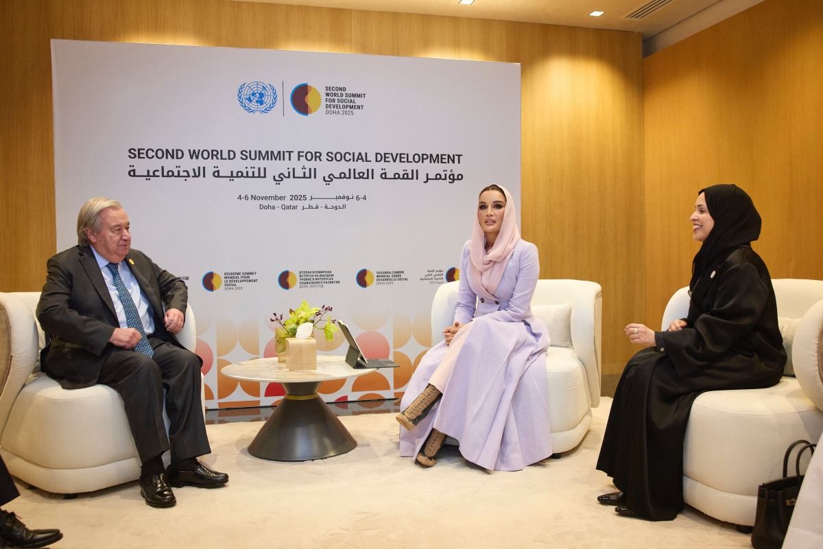 صاحبة السمو تجتمع مع الأمين العام للأمم المتحدة