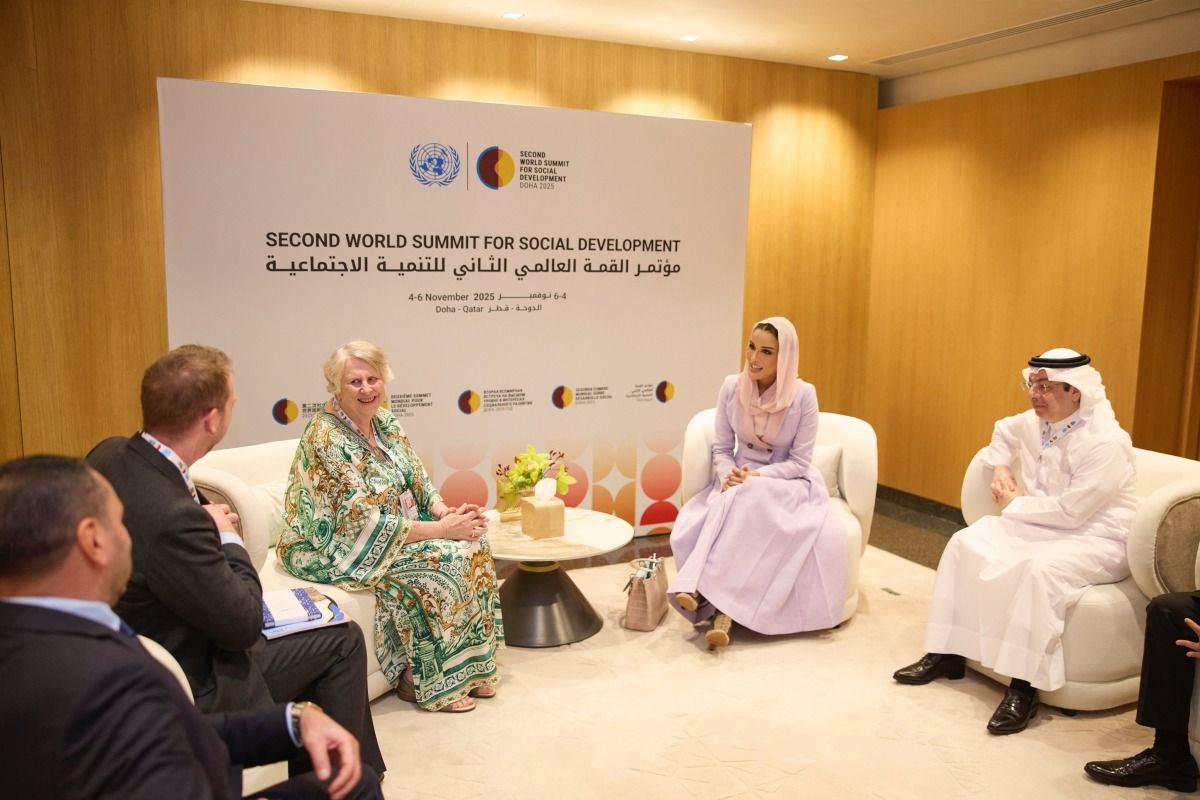 صاحبة السمو تجتمع مع رئيس مجلس إدارة الصندوق العالمي لمكافحة الإيدز والسل والملاريا