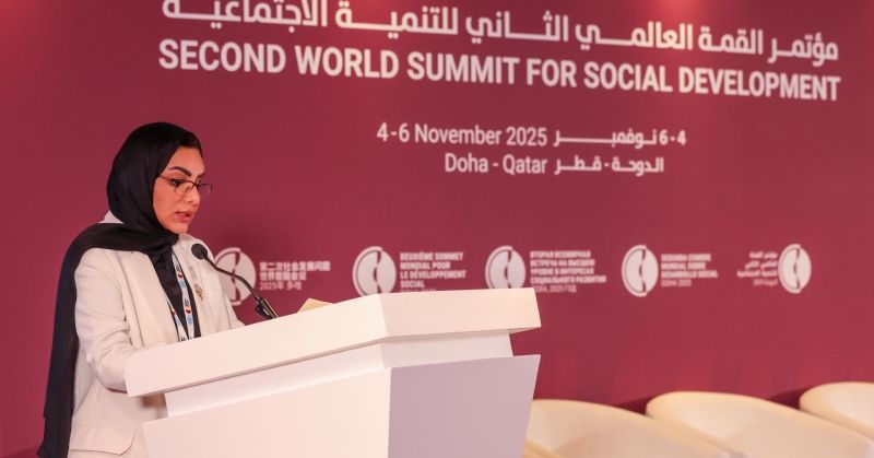 وزيرة الشؤون تلقي كلمتها