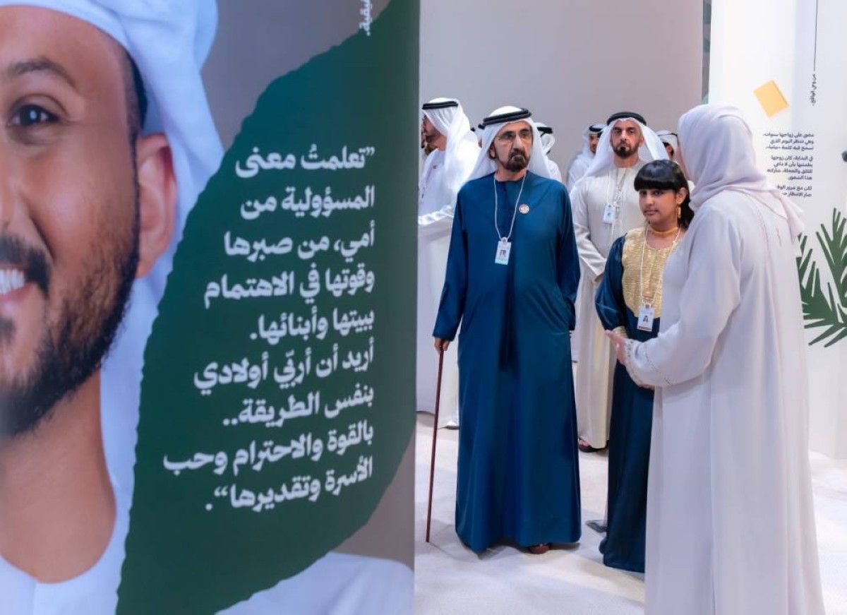 محمد بن راشد يتفقد معرض "نبض الوطن" الهادف لتجسيد رؤية الإمارات في بناء وعي وطني بقضايا الأسرة