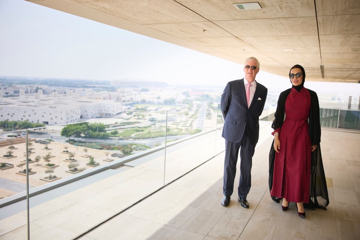 صاحبة السمو تستقبل ملك بلجيكا في مؤسسة قطر