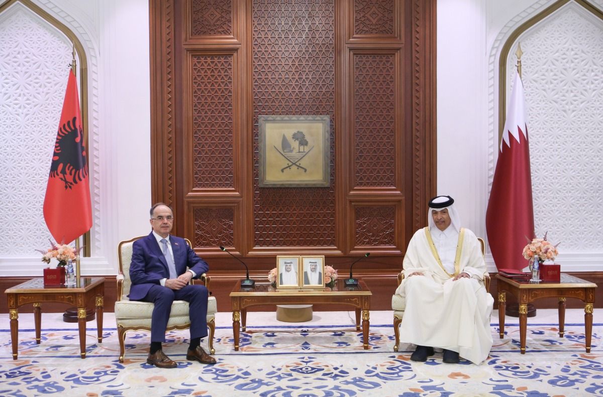 رئيس ألبانيا يشيد بالرؤية التنموية التي تنتهجها دولة قطر