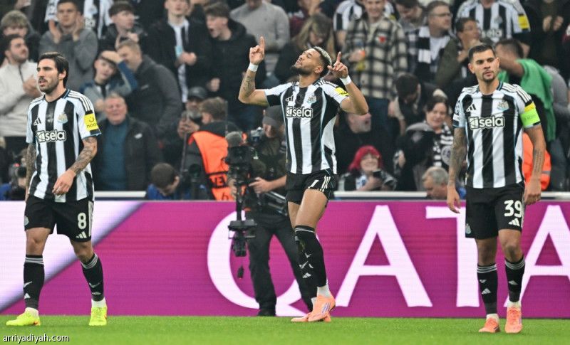 نيوكاسل يحقق انتصاره الثالث تواليا في الأبطال