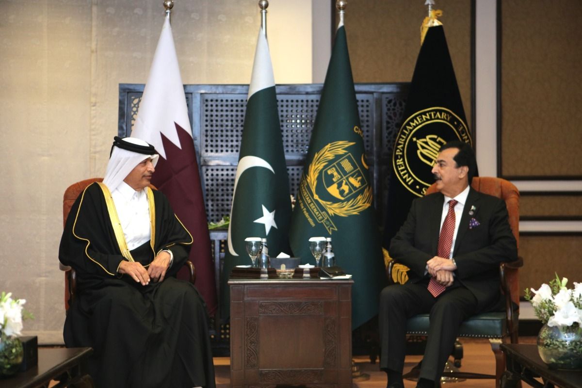 رئيس مجلس الشورى يجتمع مع رئيسي الجمعية الوطنية ومجلس الشيوخ الباكستانيين