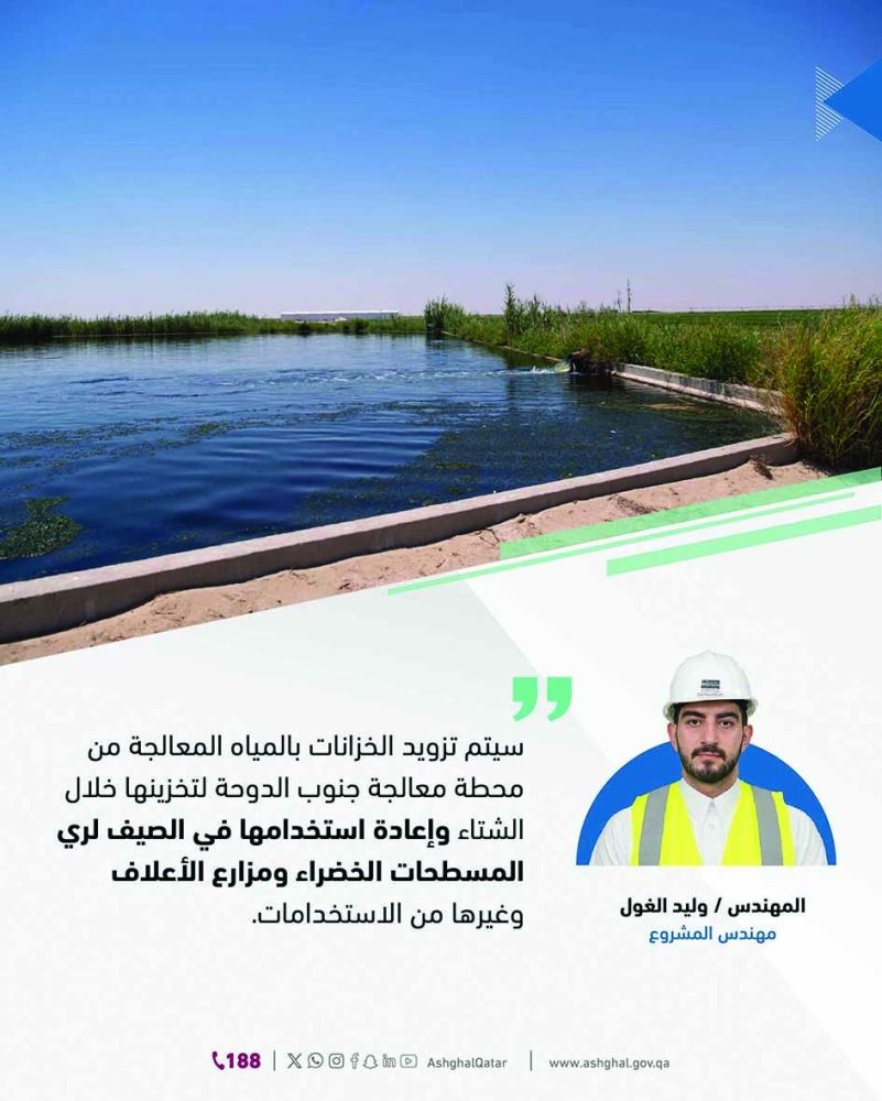 «أشغال» تستكمل أعمال مشروع البحيرات الموسمية