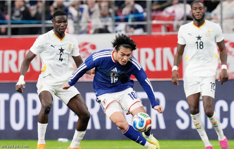 اليابان تكسب تجريبية غانا بثنائية