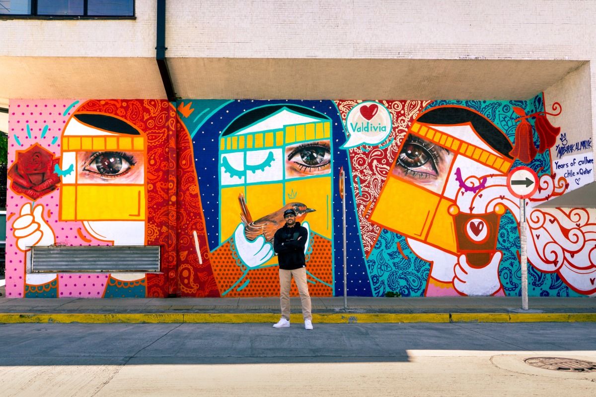 فنانون قطريون يشاركون في مشروع "جداري آرت" بتشيلي ضمن مبادرة الأعوام الثقافية