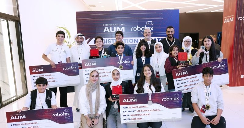 «صباح الأحمد للموهبة»: تأهل 5 فرق من المركز لمسابقة Robotex الدولية في إستونيا