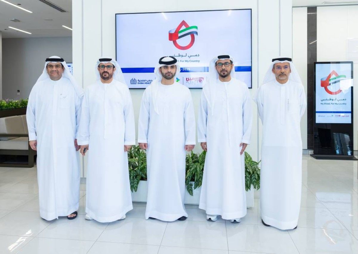 منصور بن محمد: حملة «دمي لوطني» نموذج ملهم يبرز دور الشراكة المجتمعية