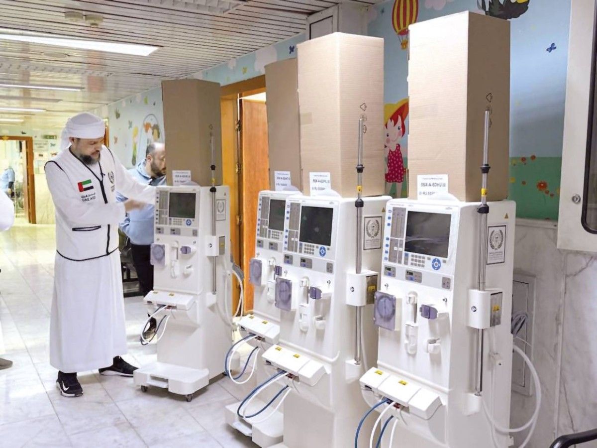 «الأعمال الخيرية العالمية» تسلّم وزارة الصحة السورية 50 جهاز غسيل كلى