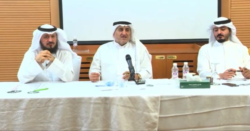 من اليمين مبارك الحربي وبدر العدواني وناصر السهو