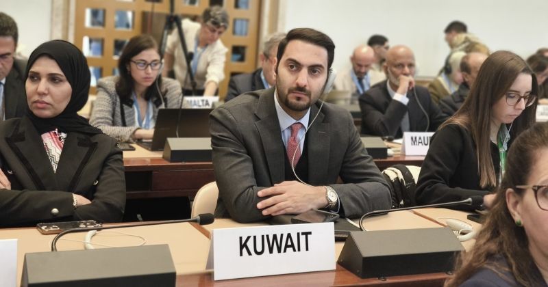 ناصر الرامزي خلال مشاركتة في مؤتمر إحياء اليوم العالمي للتضامن مع الشعب الفلسطيني