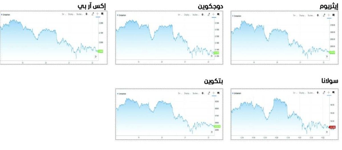 تراجعات جماعية للعملات المشفرة والخسائر تتجاوز 370 مليار دولار