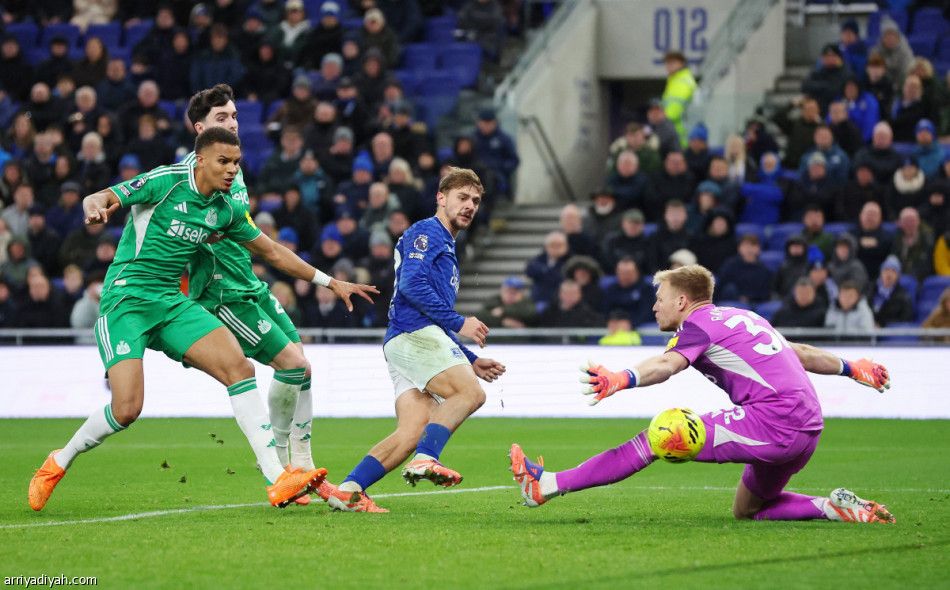 نيوكاسل يكتسح إيفرتون برباعية