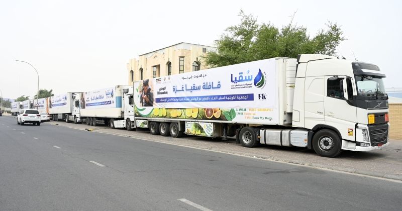 الجمعية الكويتية لسقيا الماء تُطلق «قافلة سقيا غزة»