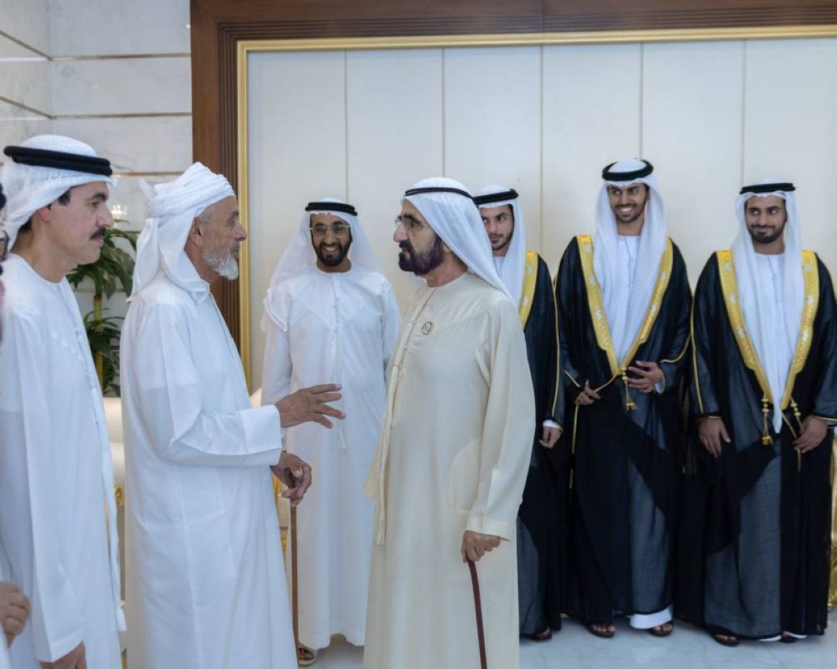 محمد بن راشد يرافقه مكتوم بن محمد يحضر أفراح الفلاسي