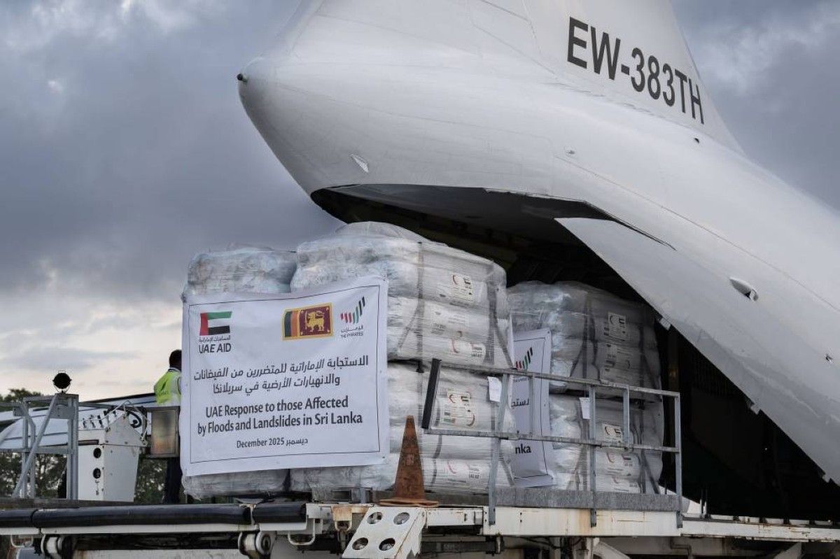 الإمارات ترسل طائرة المساعدات السابعة لدعم المتضررين من فيضانات سيريلانكا