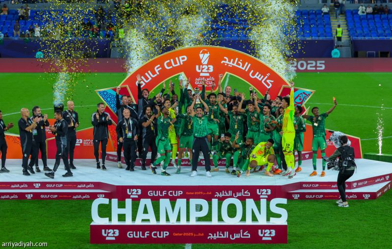المرة الخامسة.. الأخضر الأولمبي بطل الخليج