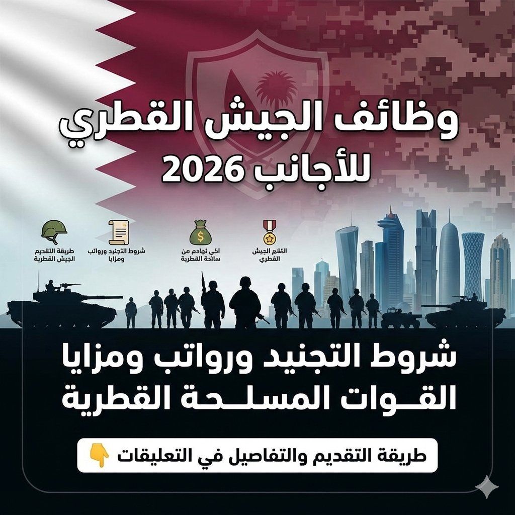 وظائف الجيش القطري للأجانب 2026 | شروط التجنيد ورواتب ومزايا القوات المسلحة القطرية