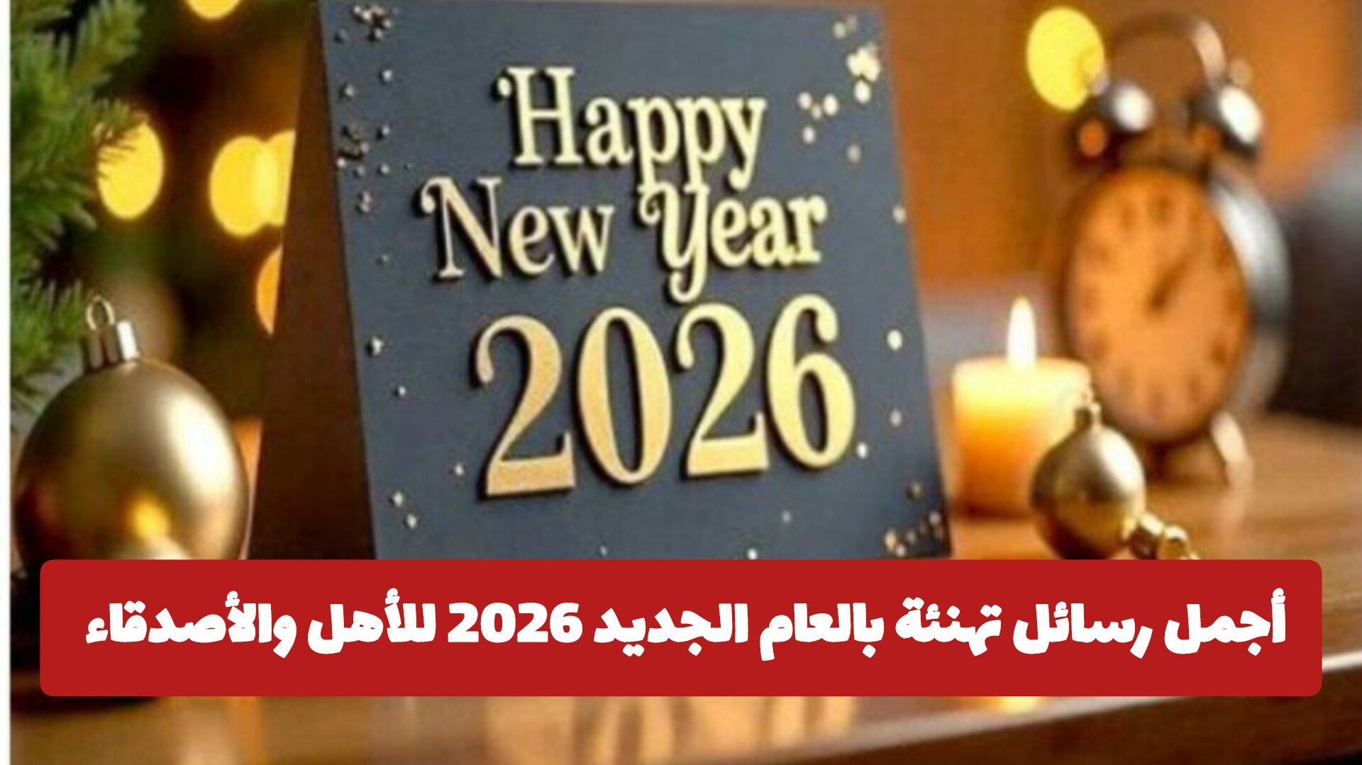 أجمل رسائل تهنئة بالعام الجديد 2026 للأهل والأصدقاء