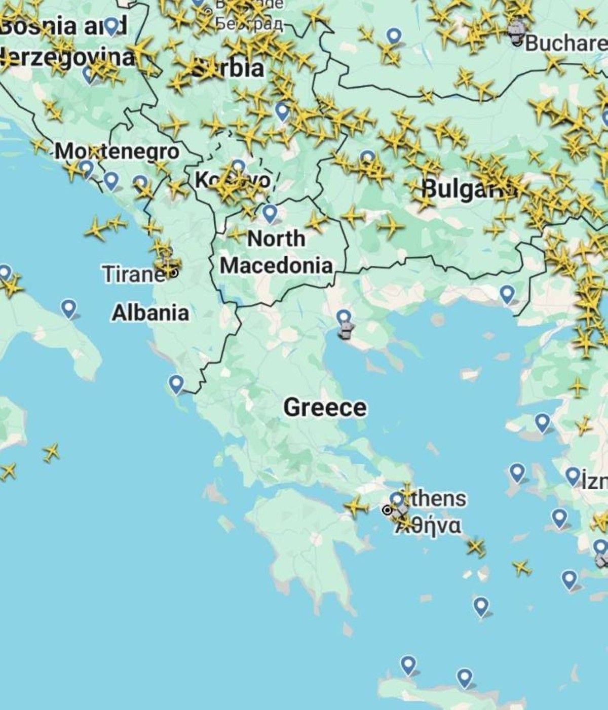توقف الرحلات الجوية في اليونان جراء انقطاع الاتصالات اللاسلكية