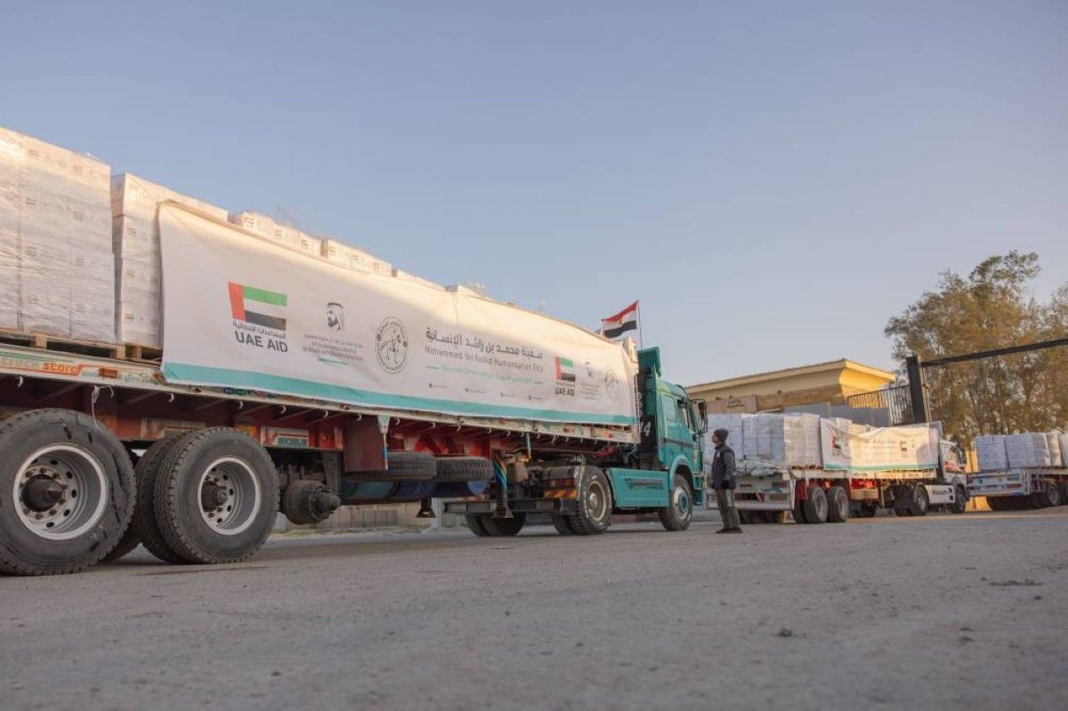 عملية "الفارس الشهم 3" تسيّر إلى غزة الدفعة الأولى من حمولة «سفينة محمد بن راشد الإنسانية»