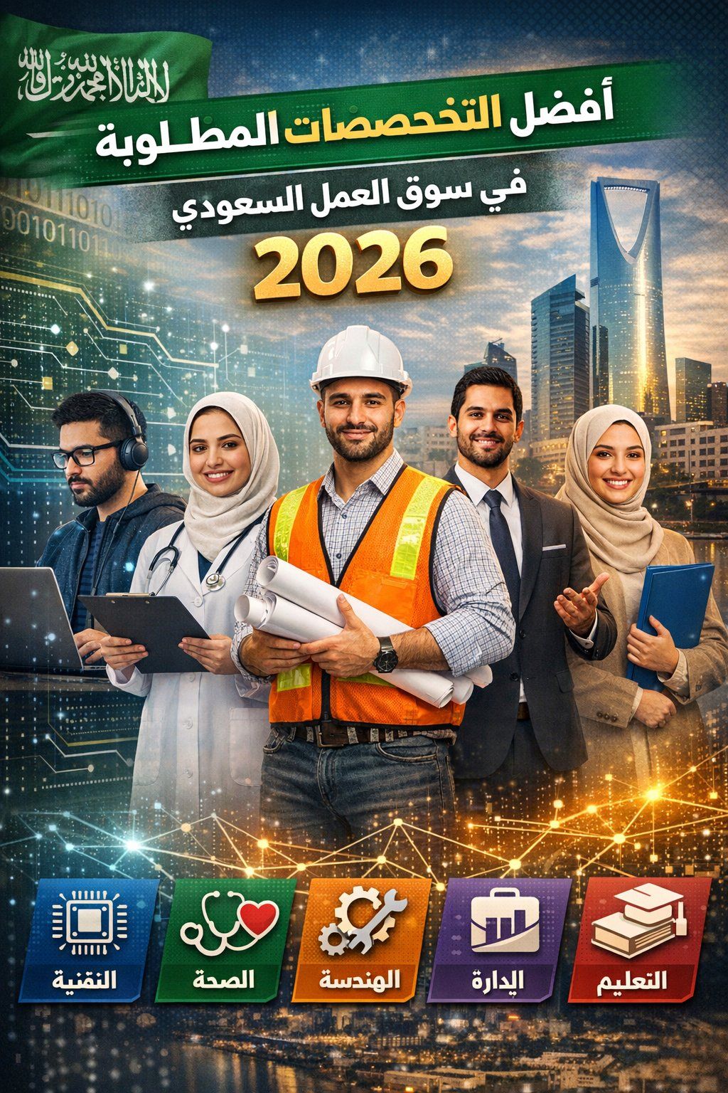 أفضل التخصصات الجامعية المطلوبة في سوق العمل السعودي 2026 .. دليلك لاختيار مستقبل مهني ناجح