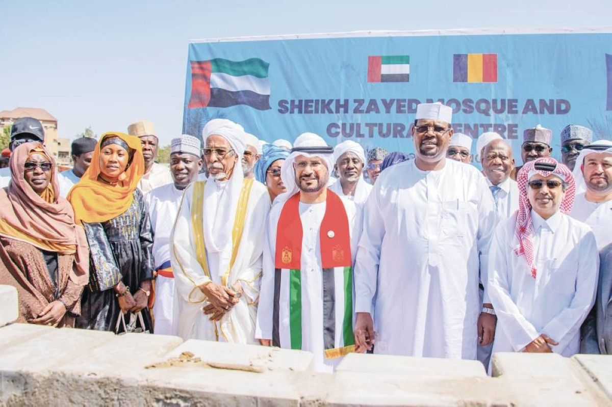 الإمارات وتشاد تضعان حجر الأساس لبناء مسجد الشيخ زايد والمركز الثقافي في أنجمينا