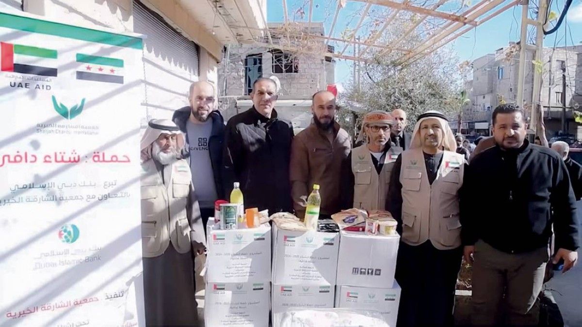 «خيرية الشارقة» توزع مساعدات في سوريا
