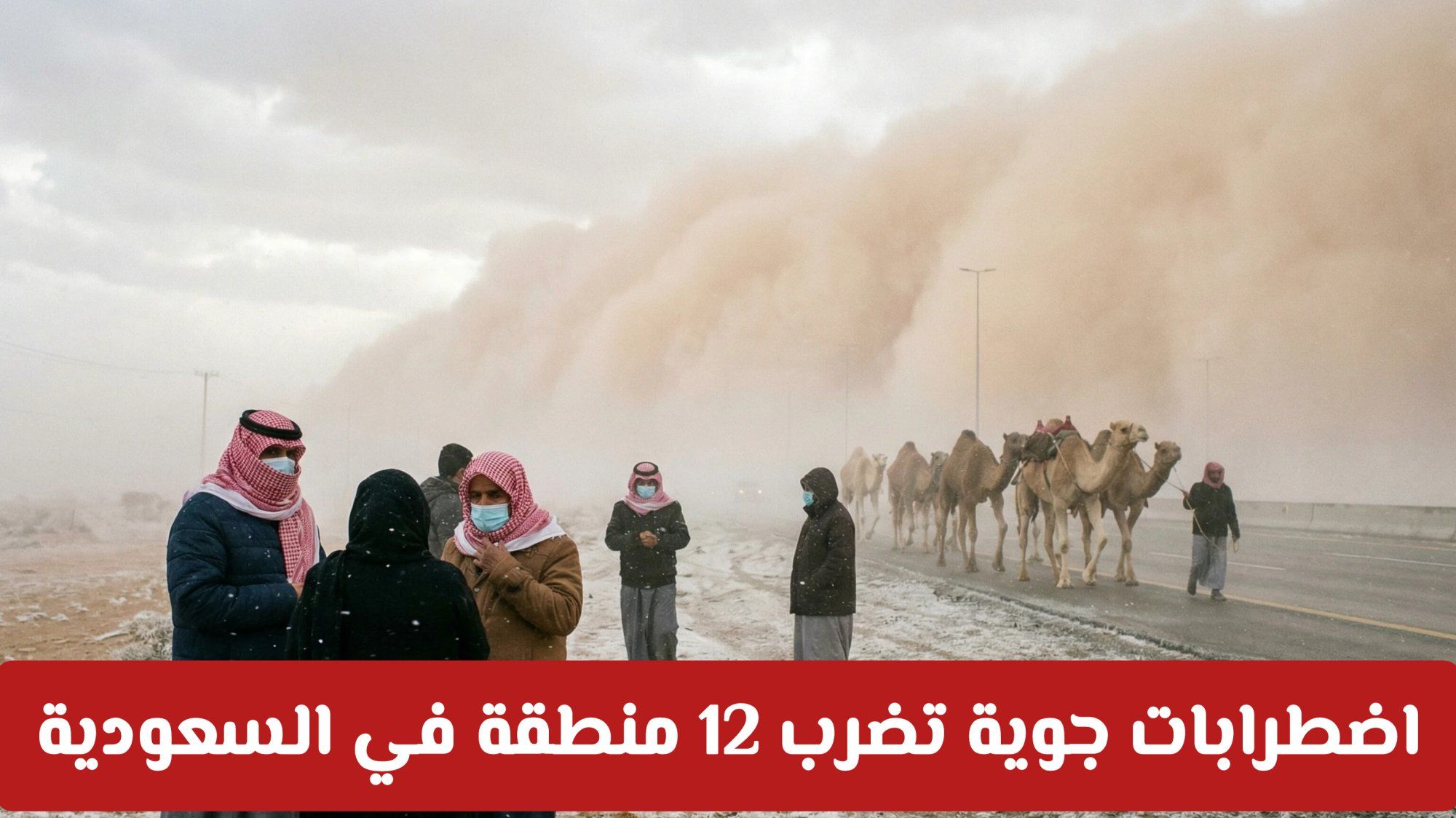 الأرصاد السعودية تحذر: اضطرابات جوية تضرب 12 منطقة بين عواصف ترابية وضباب وموجة برد قاسية