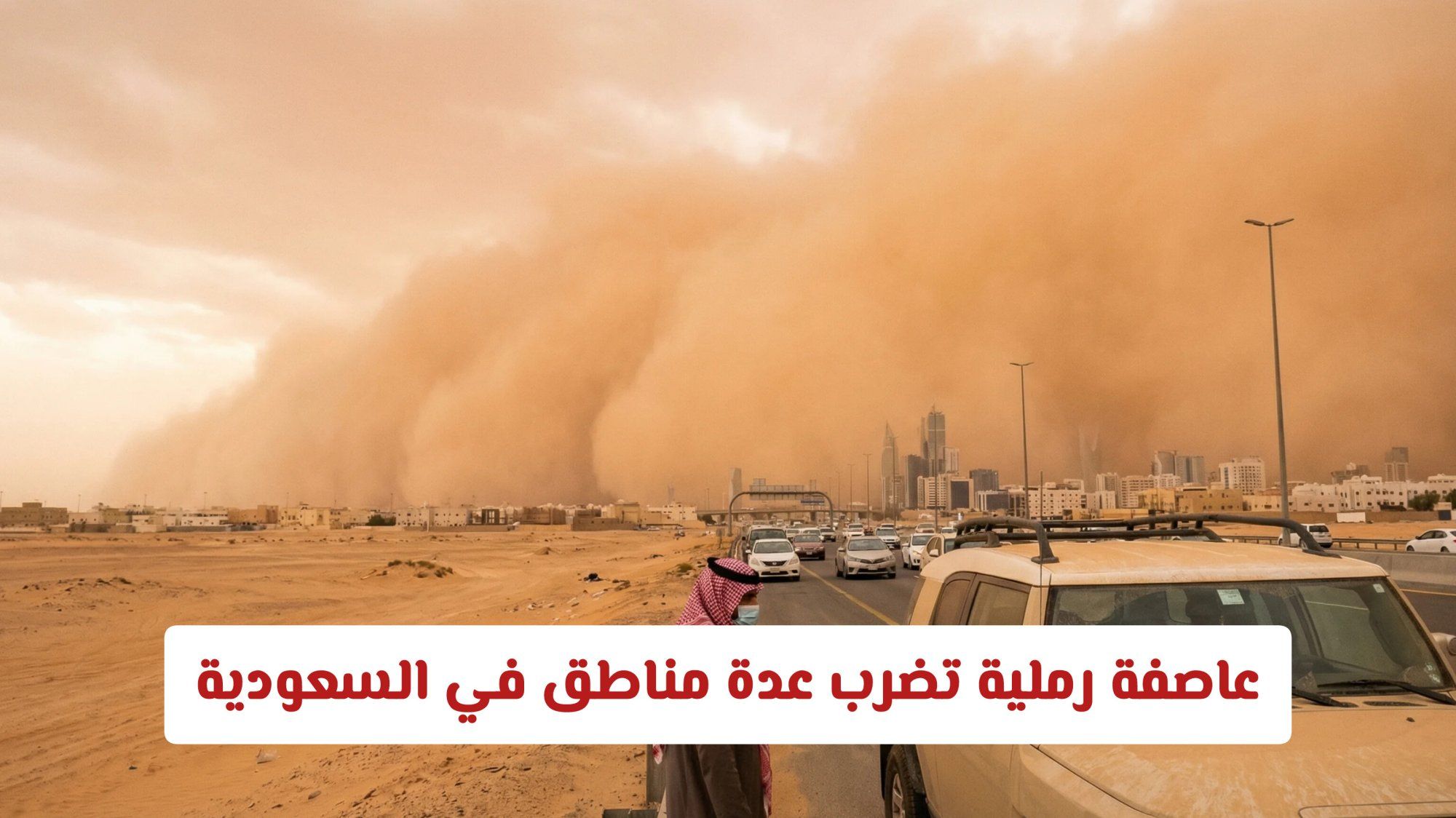 عاصفة رملية تضرب عدة مناطق في السعودية وتحذيرات رسمية من تدني الرؤية .. وهذه المناطق المتأثرة
