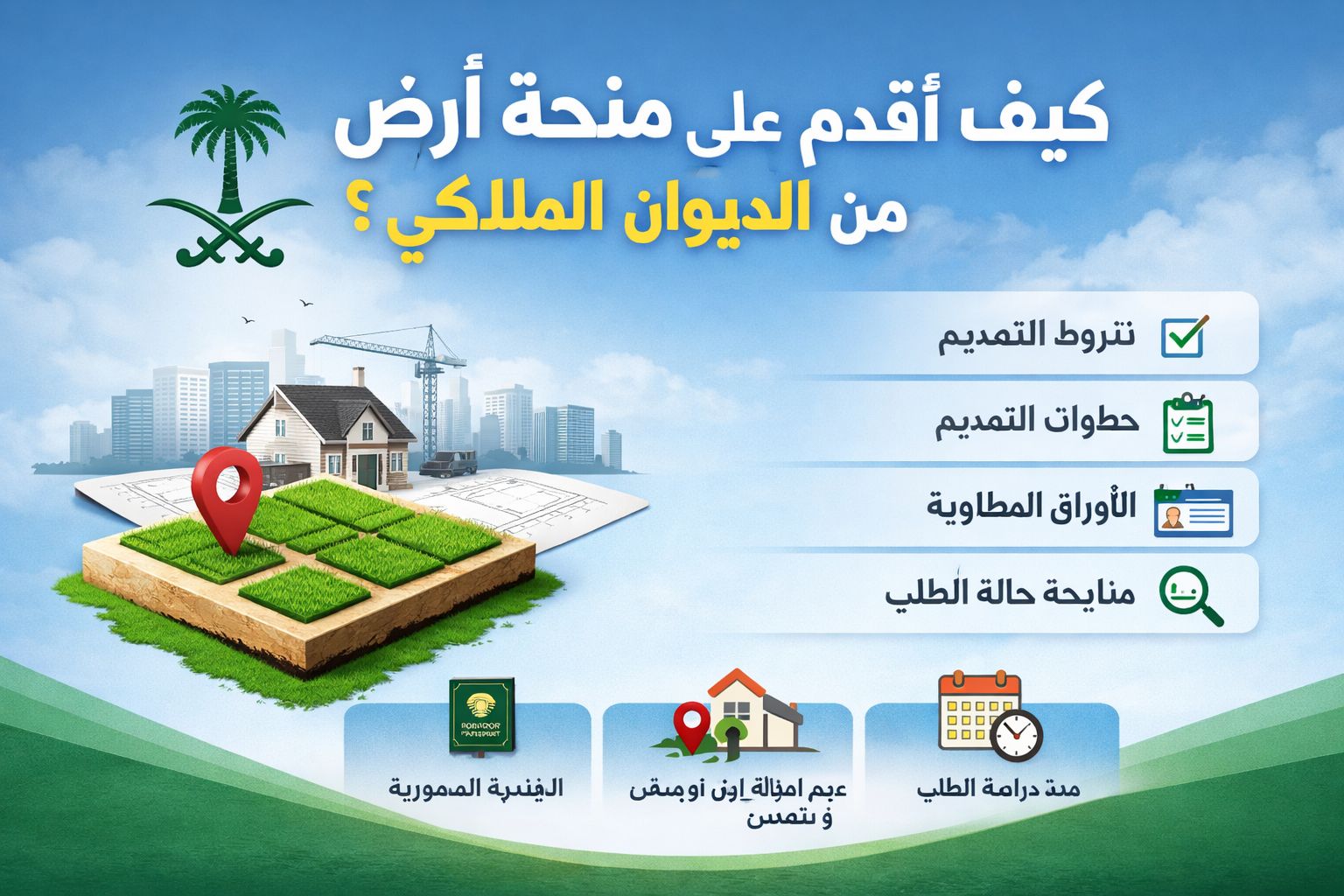 كيف اقدم على منحة ارض من الديوان الملكي السعودي 2026؟ دليل شامل خطوة بخطوة