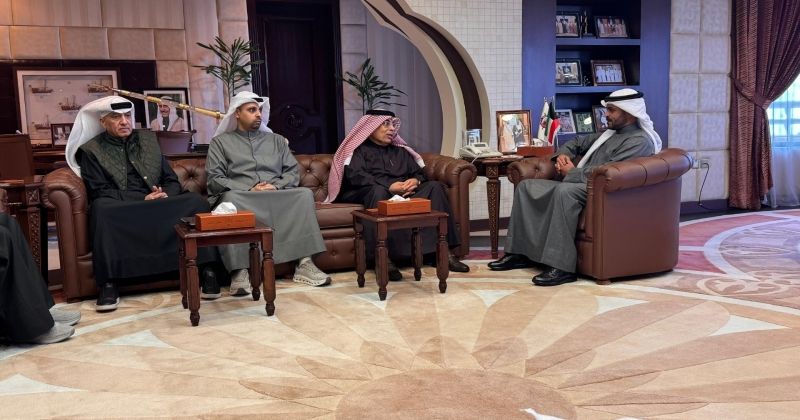 محافظ مبارك الكبير مستقبلاً رئيس وأعضاء اتحاد الرياضة للجميع