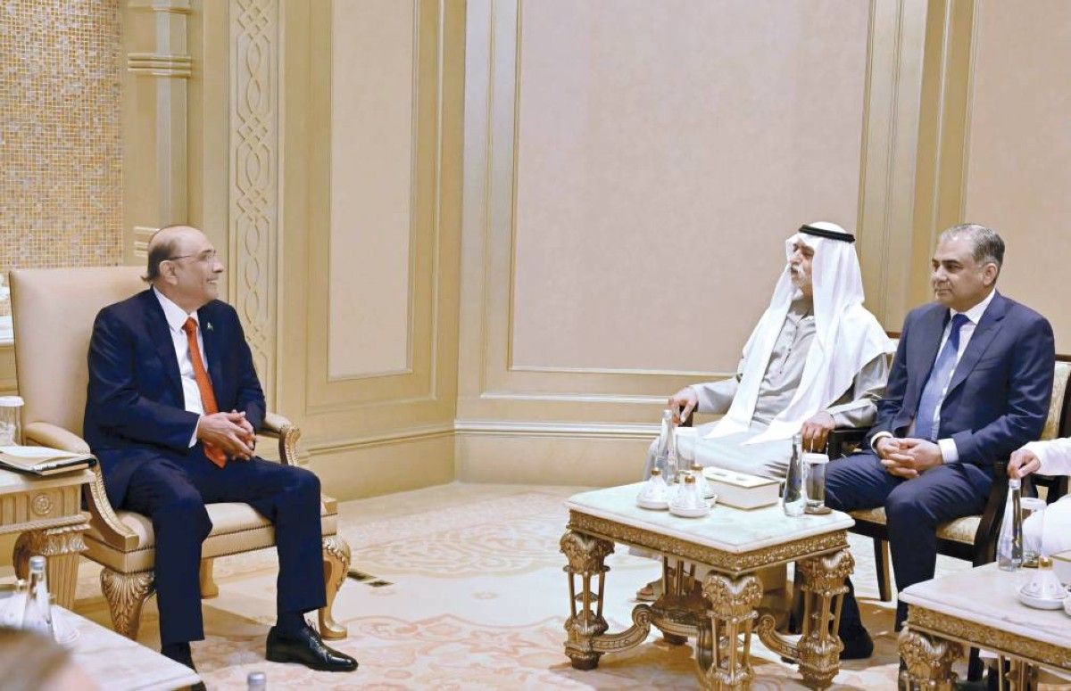 زرداري ونهيان بن مبارك يستعرضان العلاقات