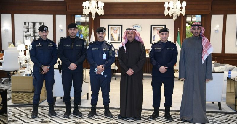 عذبي الناصر متوسطاً قيادات المحافظة الأمنية