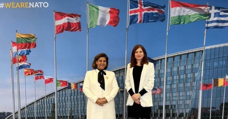 جواهر الصباح تبحث مع ممثل أمين عام «ناتو» تعزيز حضور المرأة في مسارات بناء السلام