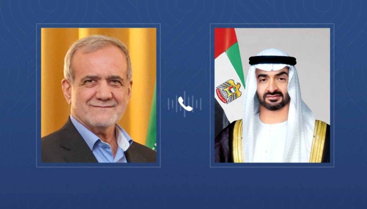 محمد بن زايد يؤكد خلال اتصال هاتفي مع الرئيس الإيراني: حرص الإمارات على دعم كل ما يعزز أمن المنطقة واستقرارها