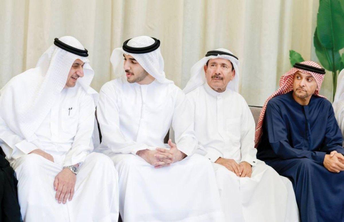 مكتوم ومنصور بن محمد يحضران أفراح الحمادي والرفيع