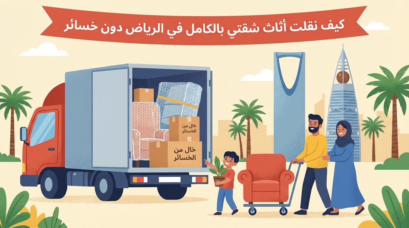 شركة نقل اثاث: كيف نقلت أثاث شقتي بالكامل في الرياض دون خسائر