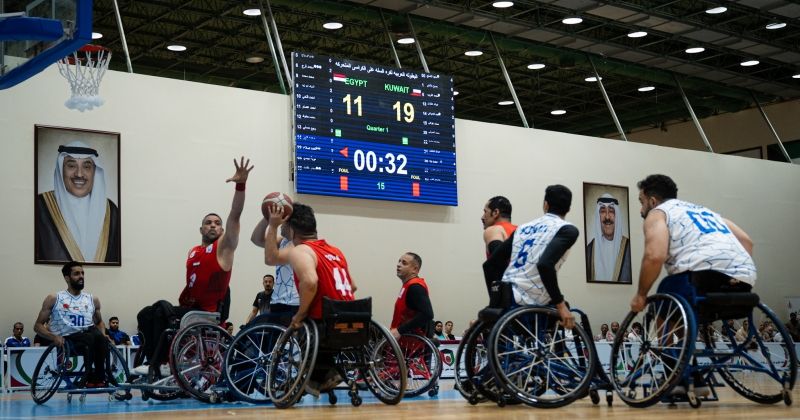 الكويت تحرز لقب البطولة العربية الأولى لكرة السلة على الكراسي المتحركة بفوزها على مصر «72 - 68»