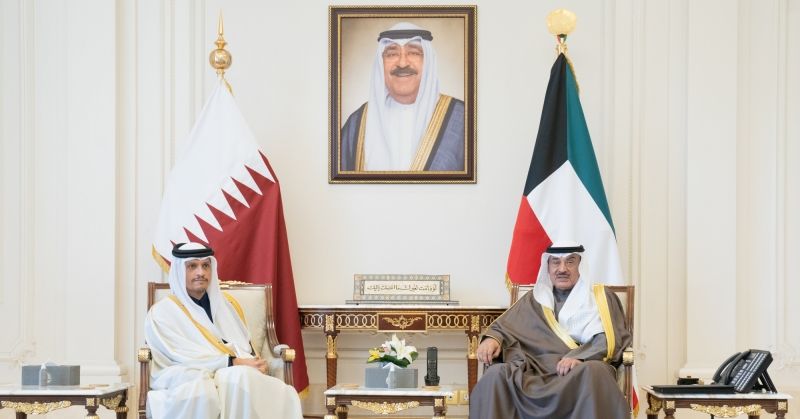 سمو ولي العهد يستقبل رئيس مجلس الوزراء وزير الخارجية القطري