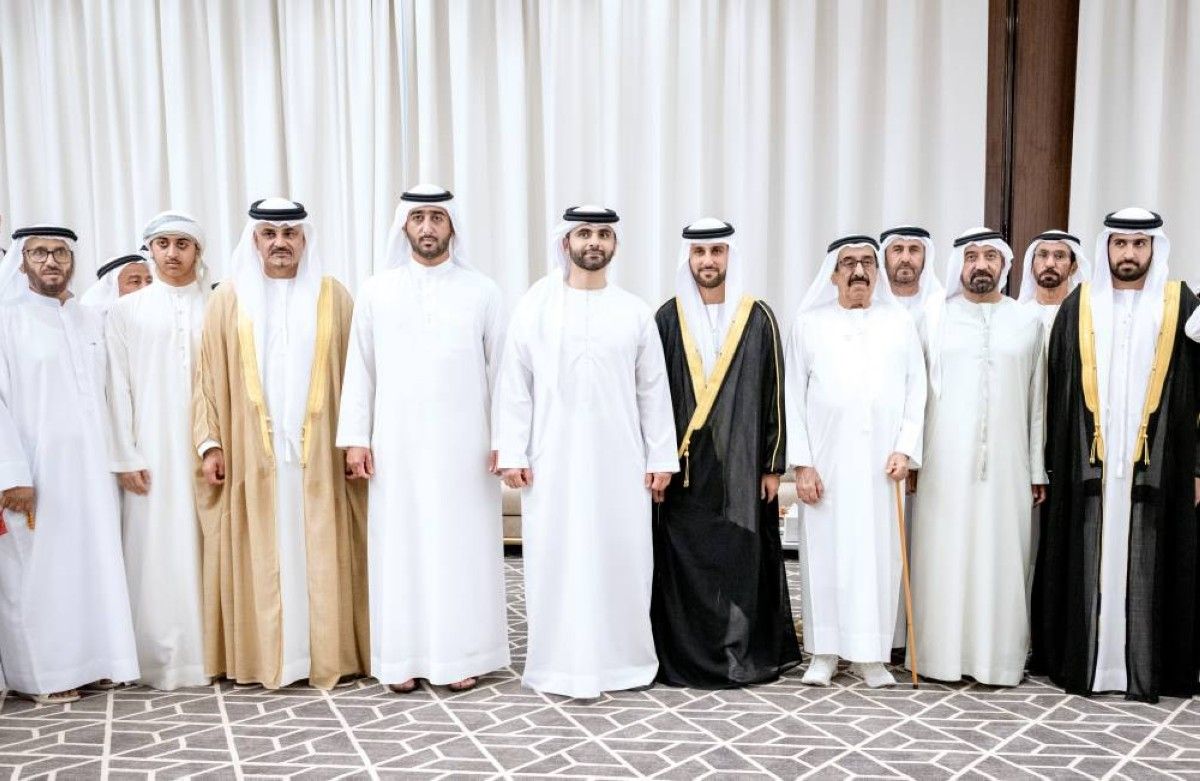 حمدان ومكتوم وأحمد بن محمد يحضرون أفراح بن سليمان والمهيري