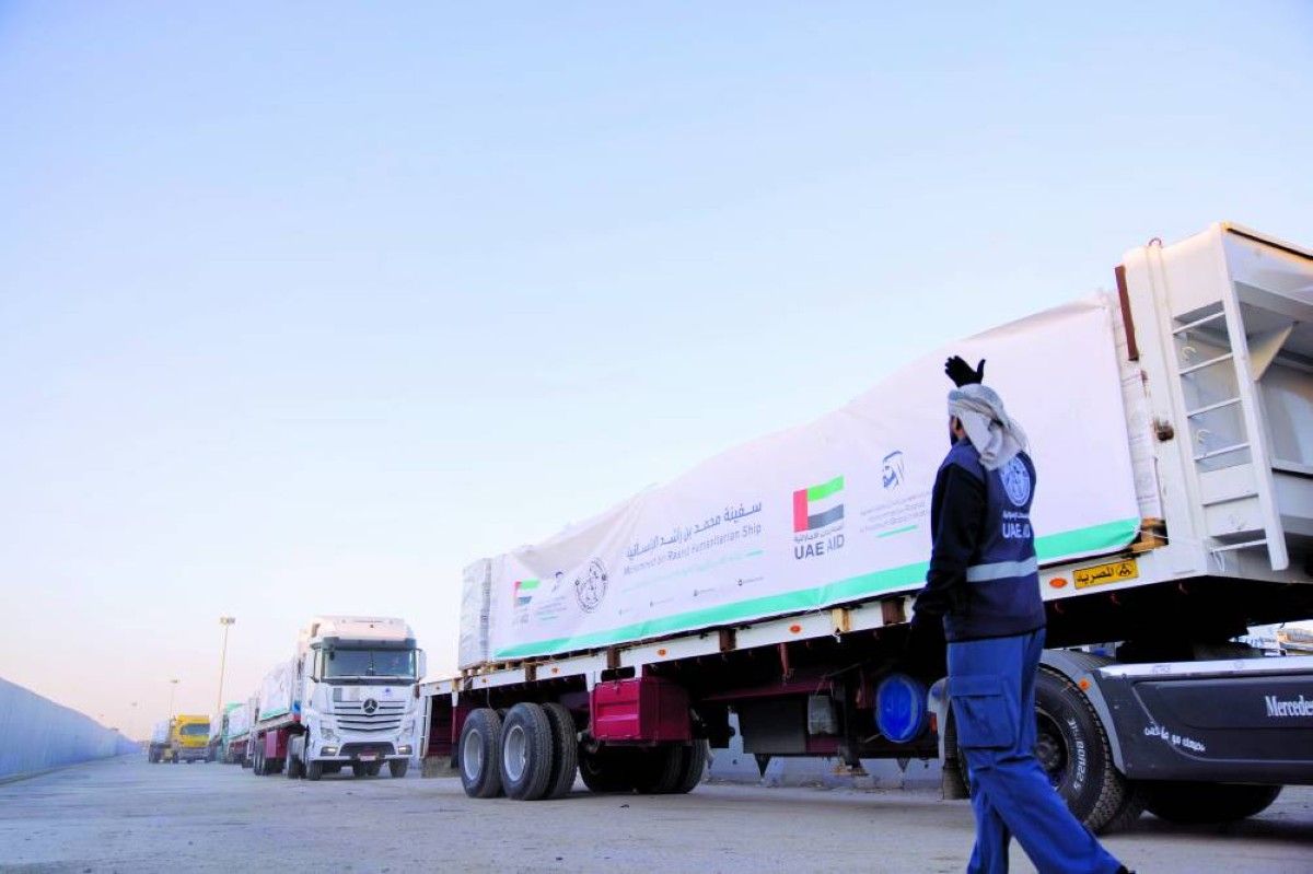 38 مبادرة إنسانية لـ«الفارس الشهم 3» في غزة يناير الماضي