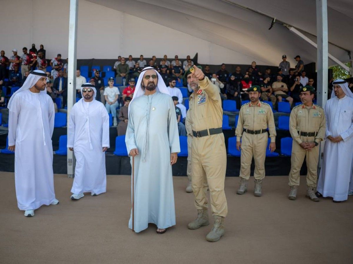 محمد بن راشد يشهد جانباً من منافسات اليوم الختامي لتحدي الإمارات للفرق التكتيكية