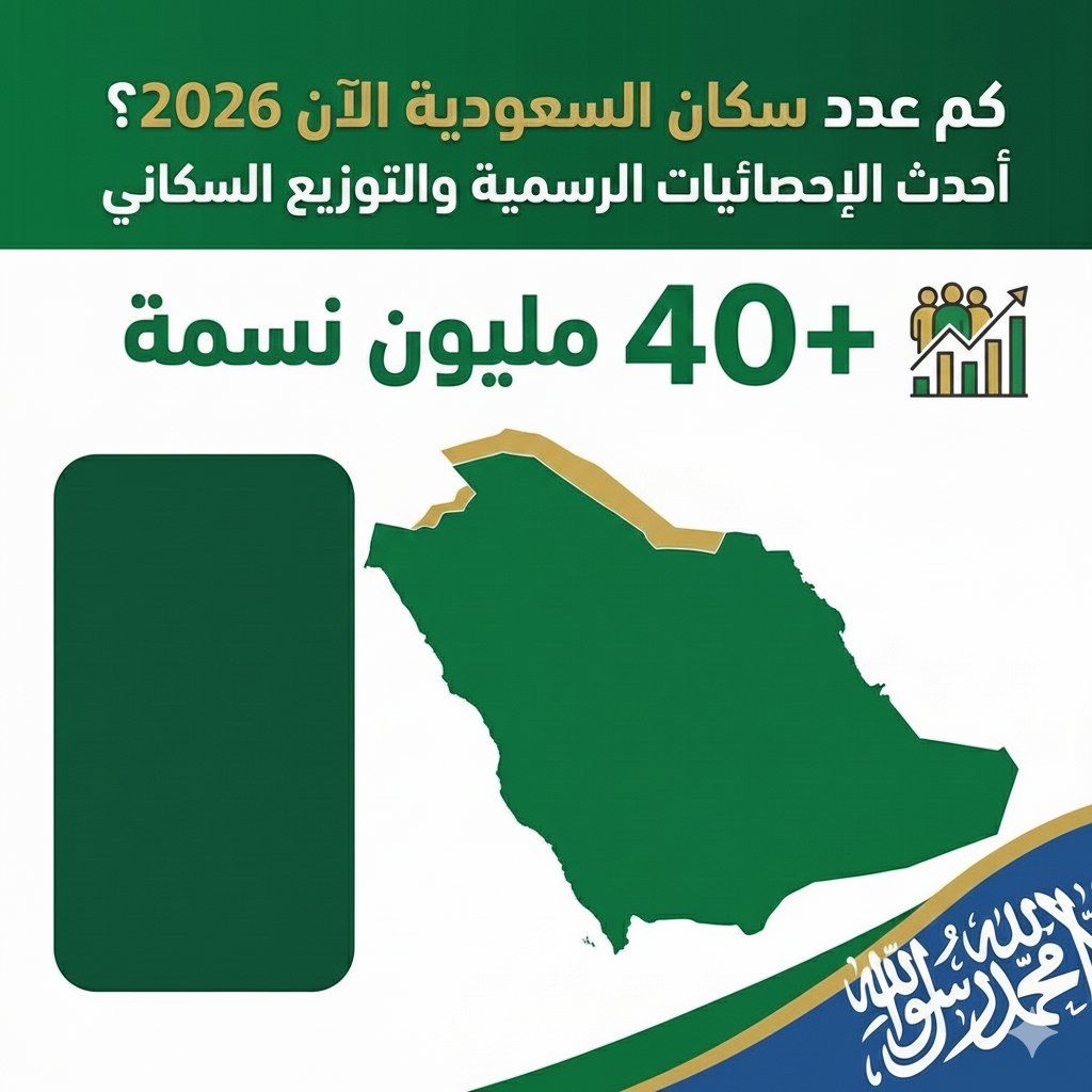 كم عدد سكان السعودية الآن 2026؟ | أحدث الإحصائيات الرسمية والتوزيع السكاني